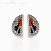 Art Deco Fan - Clip-On Earrings